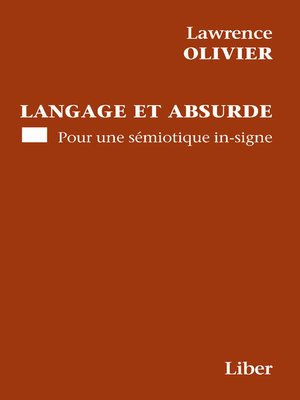 cover image of Langage et absurde